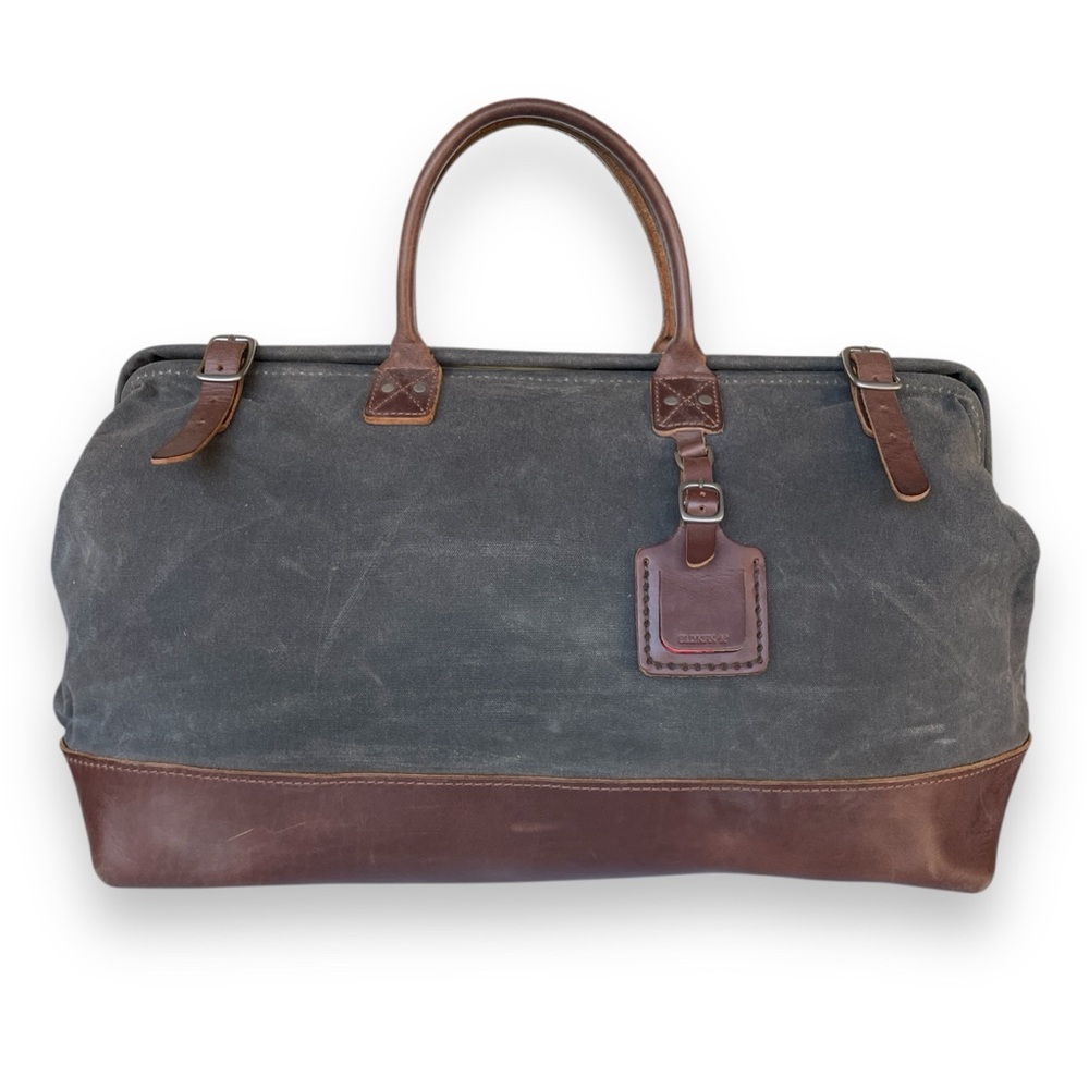 BILLYKIRK Waxed Canvas & Leather Weekender Bag